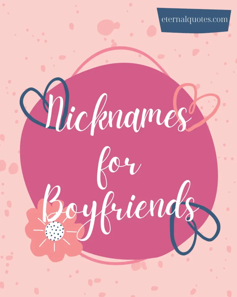 Nicknames for boyfriends about love and cute names