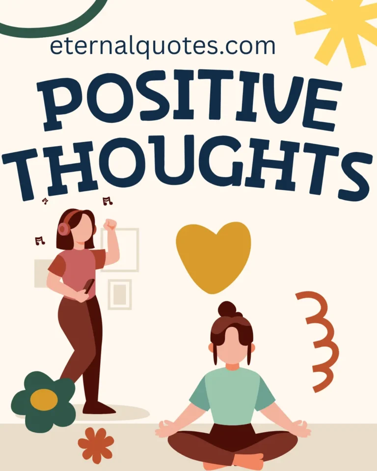 Positive thoughts quotes about mindset, optimism and inner peace